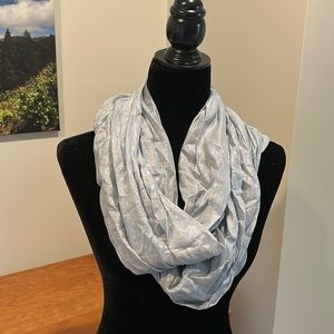 Sparkly silver infinity scarf